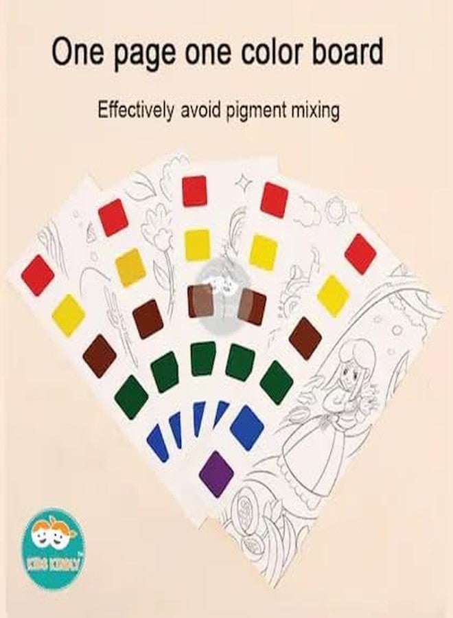 G.FIDEL دفتر رسم بالألوان المائية للأطفال من جي. فيدل، موضوع الفضاء، ٢٠ صفحة وفرشتا رسم - Image 5